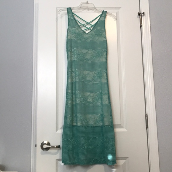 Green Lace Dress - Picture 1 of 4